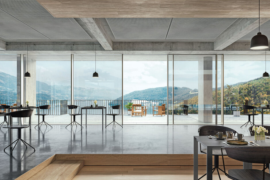 Bei Panorama Design Fenstern sind die Profile kaum sichtbar